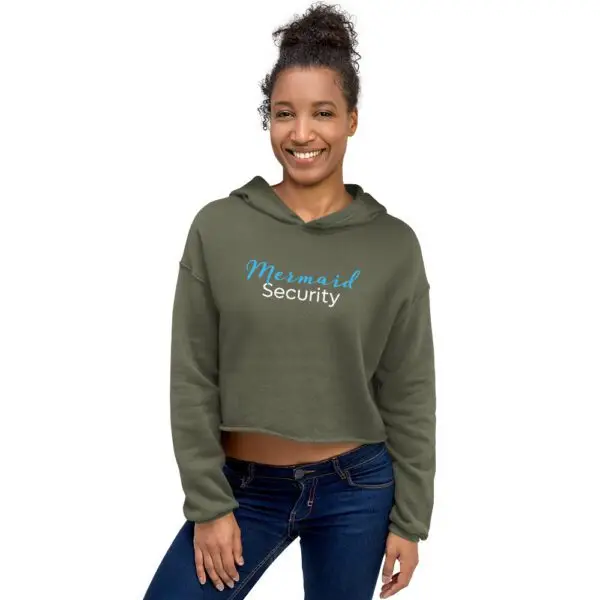 Mermaid Security Cropped Hoodie - Image 3